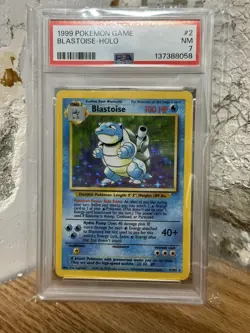 PSA 7 Blastoise Base Set Unlimited Holo 2/102 Pokemon TCG - Image 1