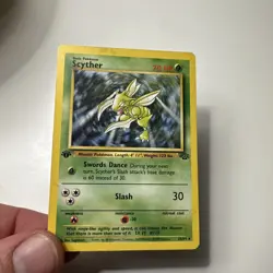 Scyther 26/64 Jungle 1st Edition Non-Holo Rare Pokemon Card LP - Image 1
