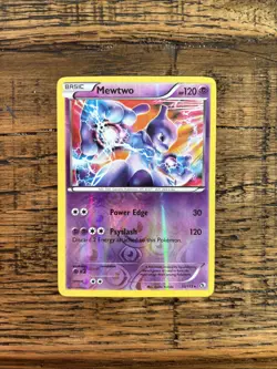 Mewtwo 53/113 Reverse Holo Raw Pokemon Legendary Treasures Card - Image 1