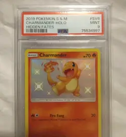 Pokemon Charmander Hidden Fates: Shiny Holo PSA 9 Sun & Moon 2019 Mint #SV6 - Image 2