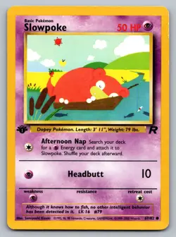 Pokemon TCG Team Rocket Slowpoke 67/82 1st Edition - Image 1