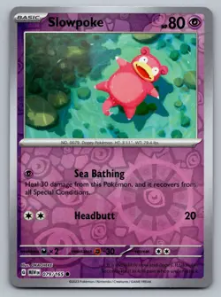 Pokemon TCG SV: Scarlet & Violet 151 Slowpoke 079/165 Reverse Holo - Image 1