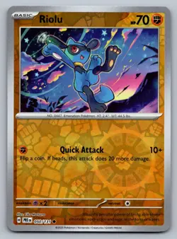 Pokemon TCG SV: Prismatic Evolutions Riolu 050/131 Reverse Holo - Image 1