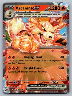 Pokemon TCG SV01: Scarlet & Violet Base Set Arcanine ex 032/198 - Image 1