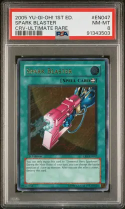 YuGiOh: CRV-EN047 Spark Blaster! 1st Ed. Ultimate! PSA 8 NM-MINT! FREE SHIPPING! - Image 1