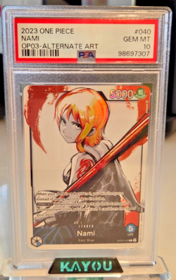 One Piece Karten - Nami Leader alt art OP03- Pillars Of Strength- manga-OP03-040 - Image 1