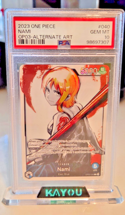 One Piece Karten - Nami Leader alt art OP03- Pillars Of Strength- manga-OP03-040 - Image 2