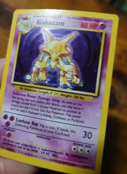 Alakazam 1/102 Base Set Unlimited Holo Rare Pokemon Card PL/DMG^ - Image 4