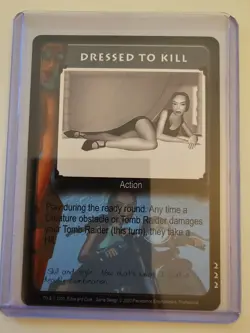 Tomb Raider CCG 223 - Dressed to Kill - Big Guns Promo Card, Ultra Rare+ - Image 1