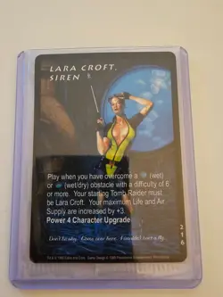 Tomb Raider CCG 216 - Lara Croft, Siren - SWW Box-Topper Card, Sealed - Image 1