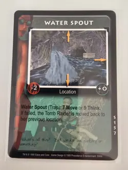 Tomb Raider CCG S157 - Water Spout - Slippery When Wet Rare Card - Image 1
