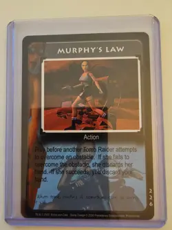 Tomb Raider CCG 226 - Murphy's Law - Big Guns Promo Card, Ultra Rare+ - Image 1
