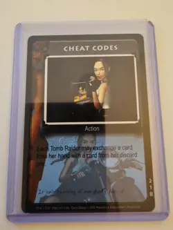 Tomb Raider CCG 218 - Cheat Codes - Big Guns Promo Card, Ultra Rare+ - Image 1