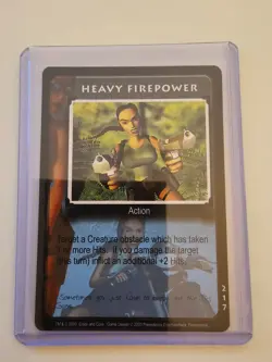 Tomb Raider CCG 217 - Heavy Firepower - Big Guns Promo Card, Ultra Rare+ - Image 1