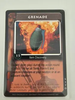 Tomb Raider CCG S170 - Grenade - Slippery When Wet Rare Card - Image 1