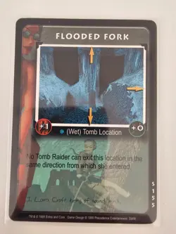 Tomb Raider CCG S155 - Flooded Fork - Slippery When Wet Rare Card - Image 1