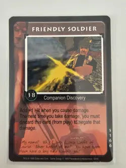Tomb Raider CCG S166 - Friendly Soldier - Slippery When Wet Rare Card - Image 1