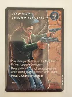 Tomb Raider CCG S195 - Cowboy, Sharp Shooter - Slippery When Wet Rare Card - Image 1