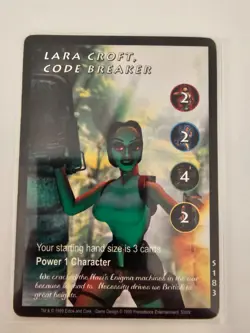 Tomb Raider CCG S183 - Lara Croft, Code Breaker - Slippery When Wet Rare Card - Image 1