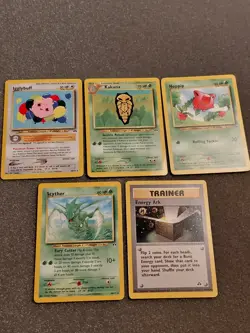 Pokemon Neo Discovery - LP Lot Of 5 - 1 Common 3 Uncommon 1 Trainer - Image 1