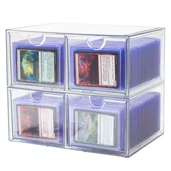 DEEIF 4 Drawer Trading Card Storage Box for Toploader & 315 cubic inches - Image 1