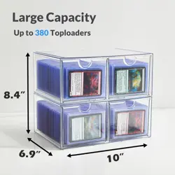 DEEIF 4 Drawer Trading Card Storage Box for Toploader & 315 cubic inches - Image 5