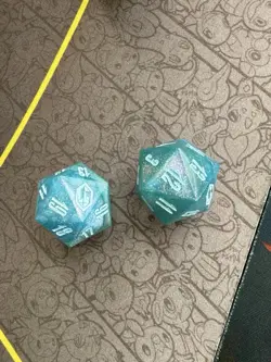 MTG Final Fantasy: Gift Bundle "Crystal" Shinra Blue Oversized D20 Die Dice - Image 1