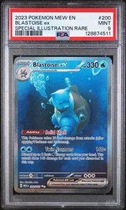 Blastoise ex 200/165 PSA 9 Special Illustration Pokemon 151 Scarlet & Violet TCG - Image 1