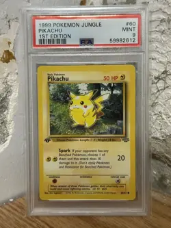 Pokemon TCG Pikachu Jungle 60/64 Promo 1st Edition PSA 9 - Image 1