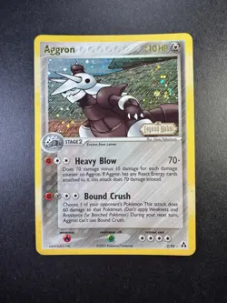2006 Pokemon EX Legend Maker Aggron Reverse Holo 2/92 Stamped - Image 1