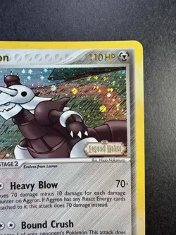 2006 Pokemon EX Legend Maker Aggron Reverse Holo 2/92 Stamped - Image 3