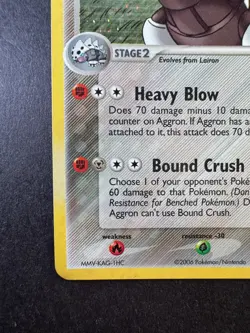 2006 Pokemon EX Legend Maker Aggron Reverse Holo 2/92 Stamped - Image 4