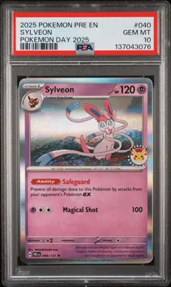 PSA 10 Sylveon Pokemon Day 2025 Exclusive Stamped Promo - Image 3