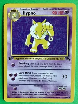 Hypno 23/62 1st Edition Fossil Rare Pokemon WOTC 1999 NM - Image 1