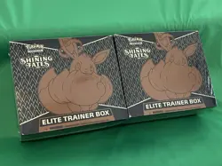 LOT OF 2 Pokemon TCG Shining Fates Elite Trainer Box ETB Factory Sealed New🔥 - Image 1