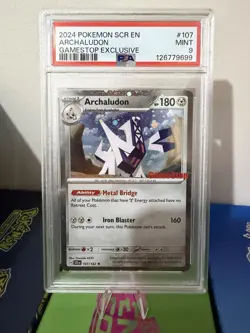 Pokemon TCG Stellar Crown Archaludon 107/142 GameStop Exclusive Cosmos Promo - Image 1