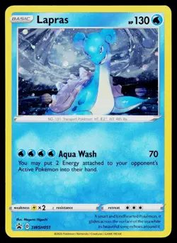 Lapras SWSH051 Cosmo Holo Holofoil Promo Sword & Shield Promo Pokemon Near Mint - Image 1