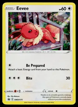 Eevee SWSH175 Cosmo Holo Holofoil Promo Sword & Shield Promo Pokemon Near Mint - Image 1