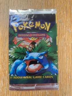 Pokemon TCG 1999 WOTC Venusaur Base Set Art English Opened EMPTY Booster Pack - Image 1
