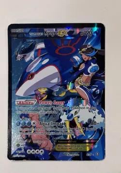 Pokemon TCG Team Aqua's Kyogre EX #6/34 Double Crisis Ultra Rare Heavy Played - Image 1