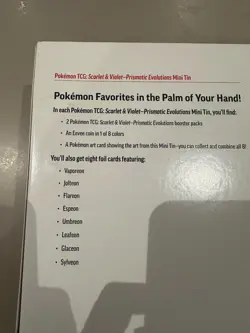 Pokemon Prismatic Evolutions 8-Pack Mini Tins Set Costco | Sealed & Brand New - Image 5