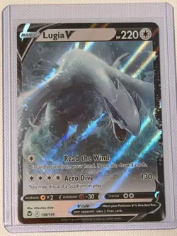 Pokemon Lugia V 138/195 Swsh12 Silver Tempest Ultra Rare Full Art Holo Card - Image 1