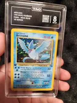Articuno Fossil 1st Edition Holo Rare TAG 8 2/62 1999 Card - Image 4