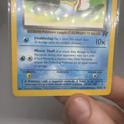Pokemon Dark Wartortle Card TCG Team Rocket Series 46/82 Vintage WOTC - Image 3