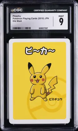 2019 POKEMON PLAYING CARDS OLD MAID - JPN PIKACHU CGC 9 - Image 1