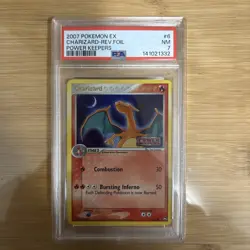 POKEMON EX POWER KEEPERS CHARIZARD #6 REVERSE HOLO FOIL CARD PSA 7 - Image 1
