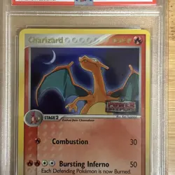 POKEMON EX POWER KEEPERS CHARIZARD #6 REVERSE HOLO FOIL CARD PSA 7 - Image 3