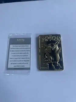 23k Gold Plated Pikachu Pokemon Card 1999 With Certificate Of Authenticity! - Image 2