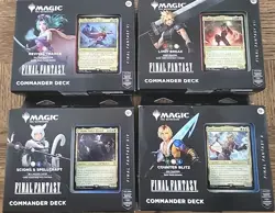Final Fantasy Commander Deck Set — Lot Of 4 — New In Open Boxes, No Sample Packs - Image 1