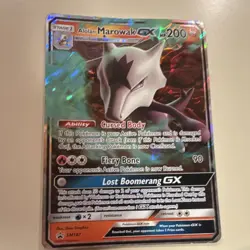 Pokemon Alolan Marowak GX Full Art Holo Promo Card SM187 SM 200HP - Image 1